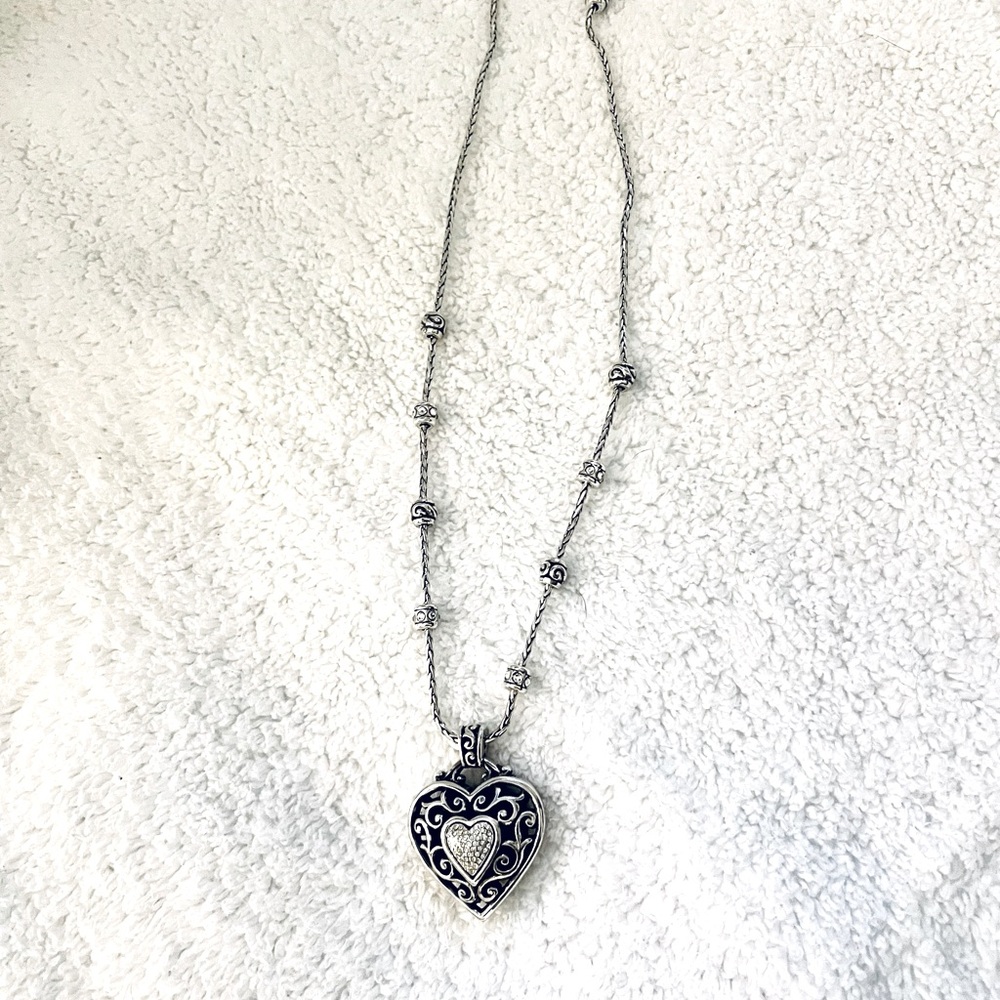 Brighton Reno Heart Pendant Necklace EUC